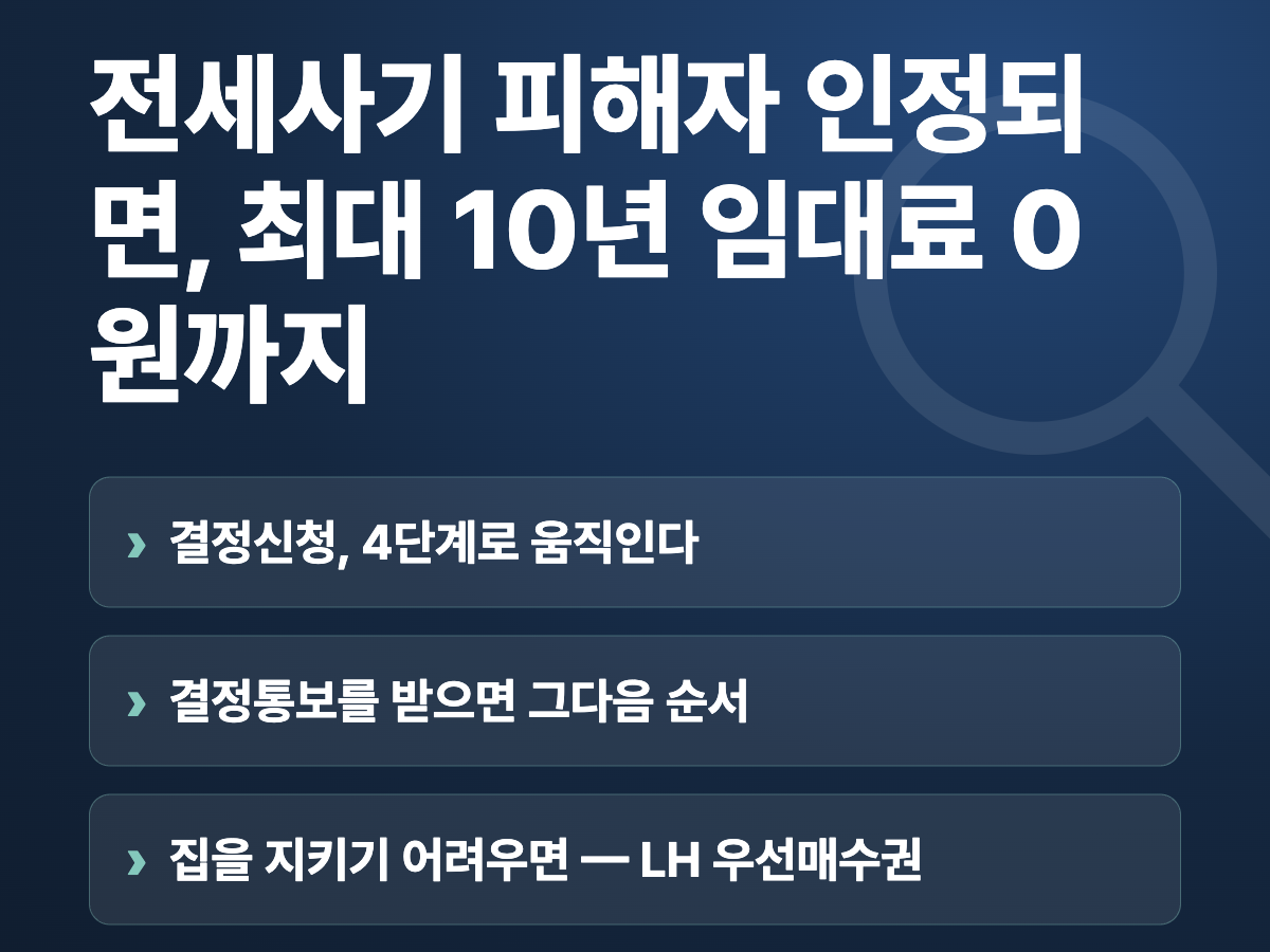 전세사기 피해자 인정되면, 최대 10년 임대료 0원까지 요약